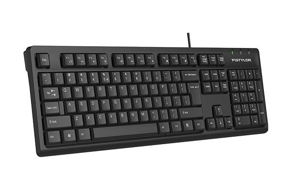 FK12 A4tech Fstyler FN Multimedia Wired Keyboard USB Black,US Layout