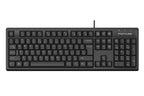 FK12 A4tech Fstyler FN Multimedia Wired Keyboard USB Black,US Layout