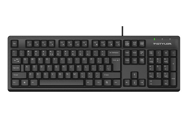 FK12 A4tech Fstyler FN Multimedia Wired Keyboard USB Black,US Layout