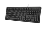FKS12 A4tech Fstyler FN Multimedia Wired Keyboard USB Black,US Layout