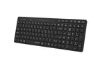 FBK27C AS A4tech Fstyler Bluetooth & 2.4G Rechargeable Keyboard,2-Zone Compact Size, USB Black US Layout