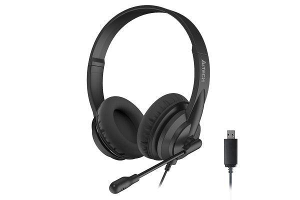 HU-10 A4tech Wired Headset USB Black