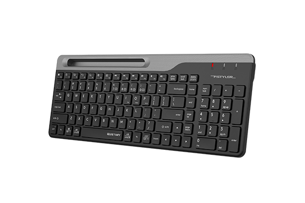 FBK25 A4tech Fstyler Bluetooth + 2.4G Connection 2-section Keyboard USB (Black),US Layout