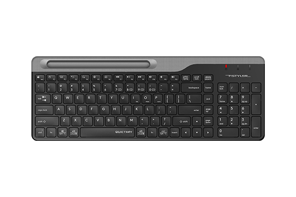 FBK25 A4tech Fstyler Bluetooth + 2.4G Connection 2-section Keyboard USB (Black),US Layout
