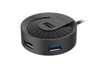 A4Tech HUB-30C HUB USB 3.0, Type-C Plug, Cable 50cm, Black