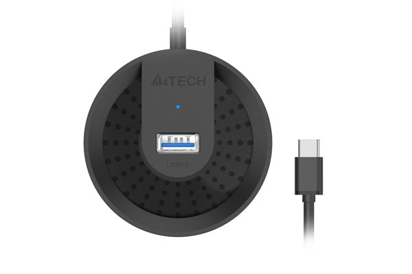 HUB-30C A4Tech HUB USB 3.0, Type-C Plug, Cable 50cm, Black