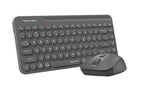 A4tech FG3200 Air2 Fstyler 2.4G Wireless QuietKey Compact Combo Set(FGK32+FG16S Air2) ,Grey,US Layout