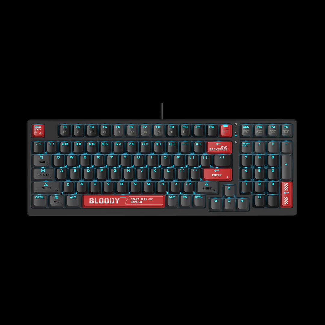 AT98 Bloody Alpha Optical Switch Mechanical Keyboard USB Bloody Red, US Layout