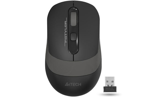 FG10S A4tech Fstyler 2.4G Wireless Silent Click Mouse USB (Grey)
