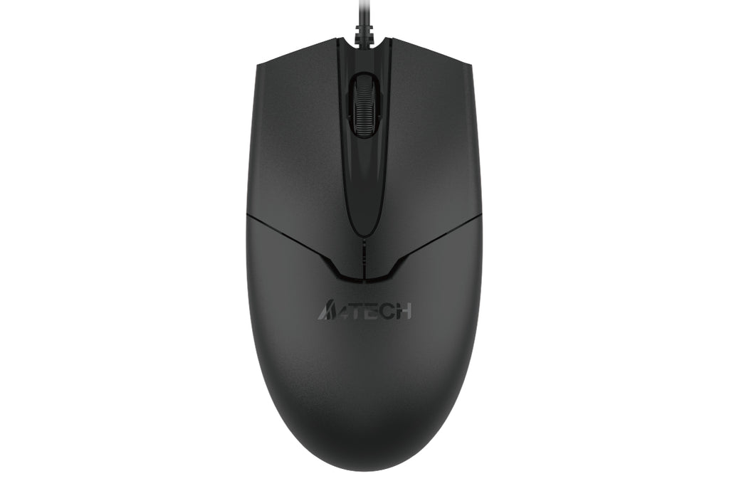 OP-550S A4tech Wired Mouse Silent Click USB Black with Teflon feet
