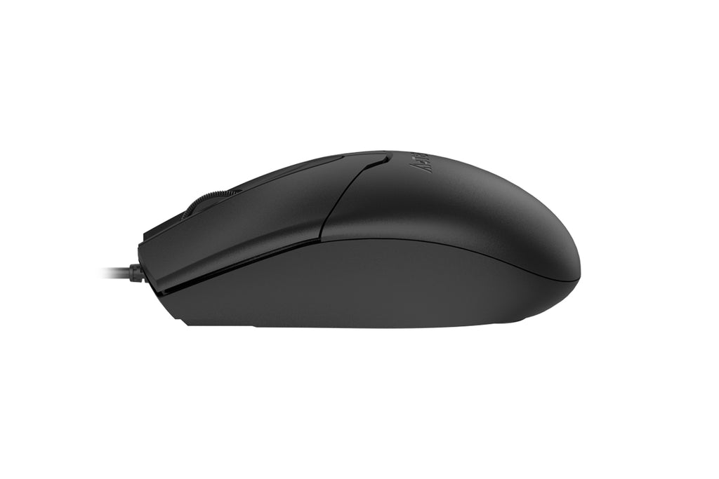 OP-550S A4tech Wired Mouse Silent Click USB Black with Teflon feet