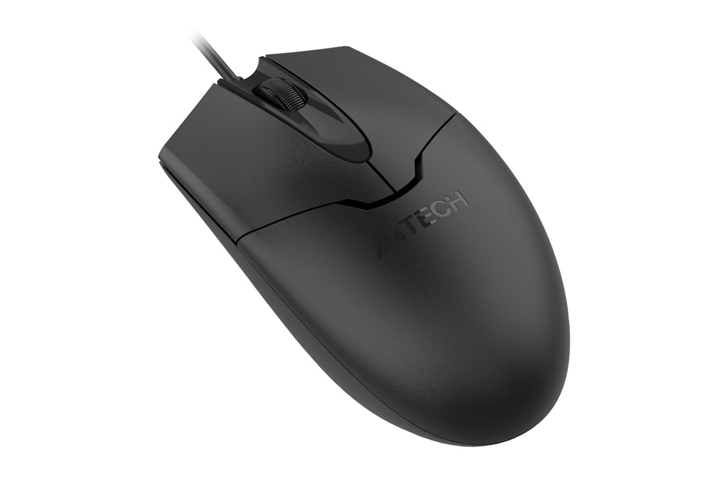 OP-550S A4tech Wired Mouse Silent Click USB Black with Teflon feet