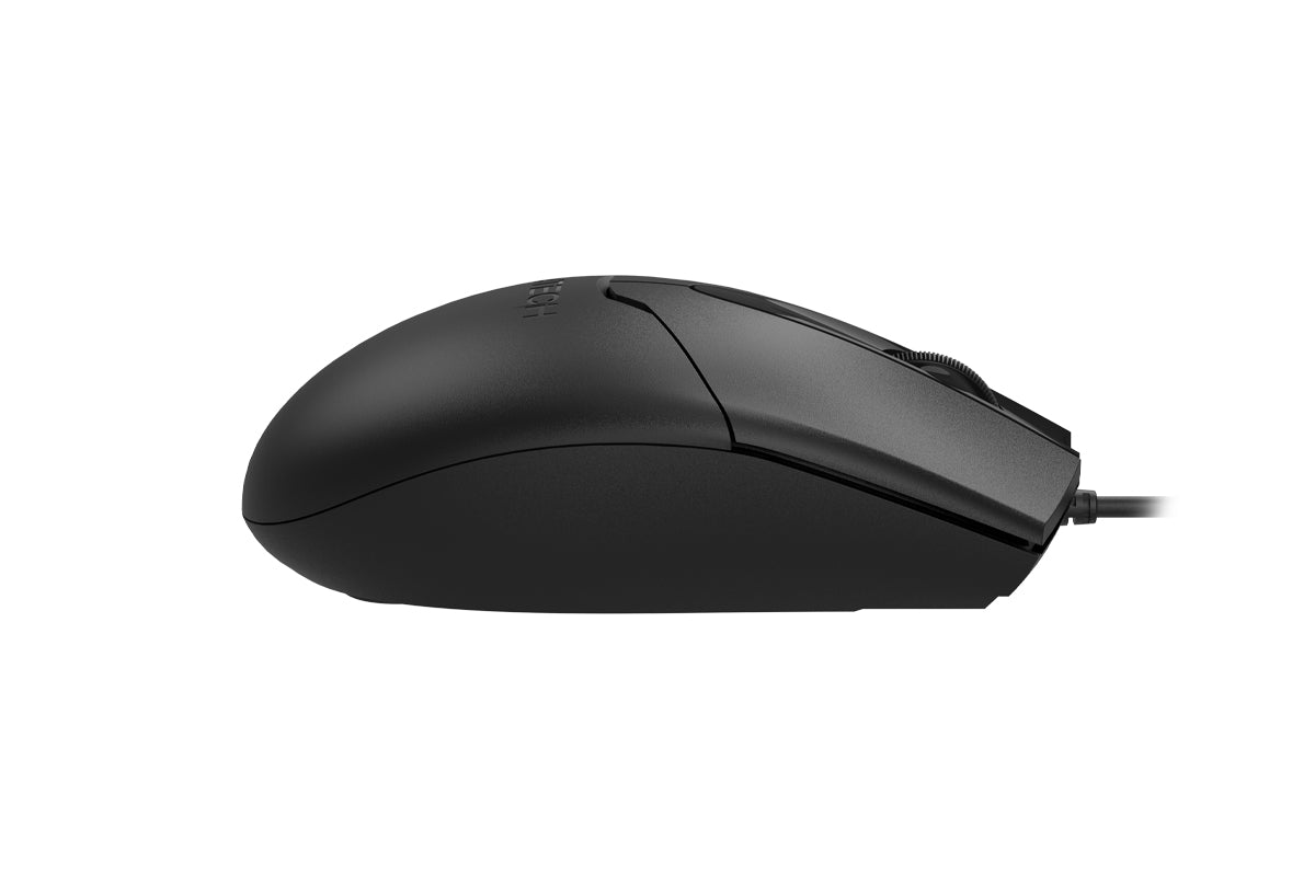 OP-550S A4tech Wired Mouse Silent Click USB Black with Teflon feet