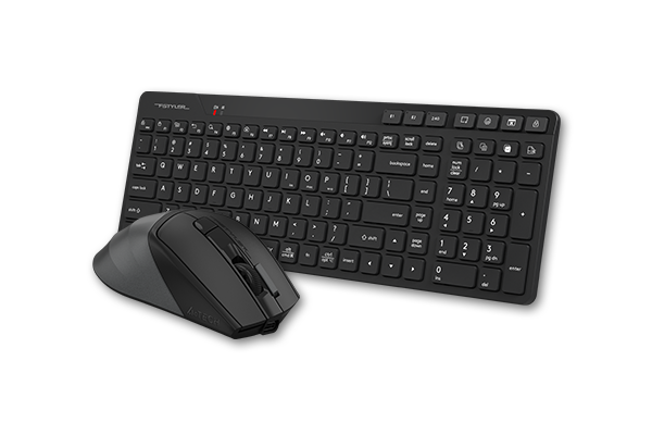 FB2800C Air2 A4tech Fstyler BT+2.4G Connection Wireless Desktop Set (FBK27C AS+FB45CS Air2) USB Black US Layout