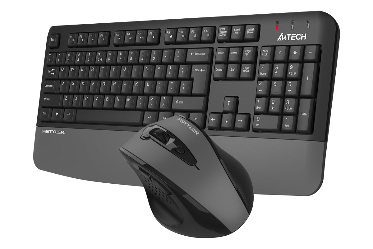 FG2500S Plus A4tech/Fstyler 2.4G Multimedia Wireless Desktop Set (FGK20+FG55S Plus Silent Click) Grey,US Layout