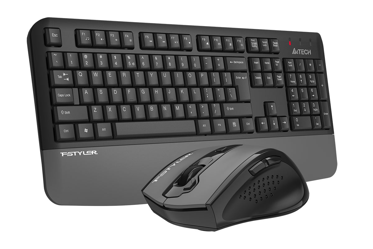 FG2500S Plus A4tech/Fstyler 2.4G Multimedia Wireless Desktop Set (FGK20+FG55S Plus Silent Click) Grey,US Layout