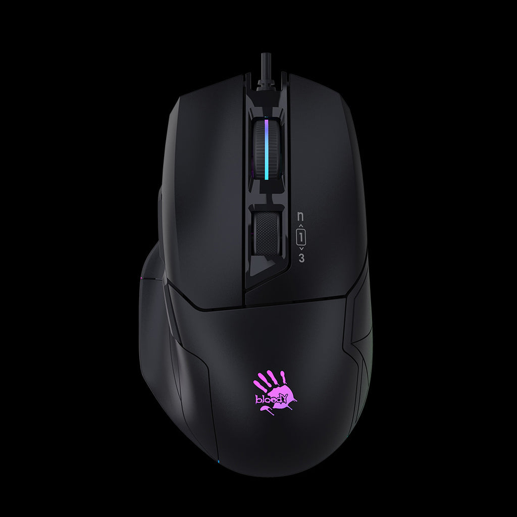 Bloody W70 Max RGB Gaming Mouse 10,000CPI,USB Black