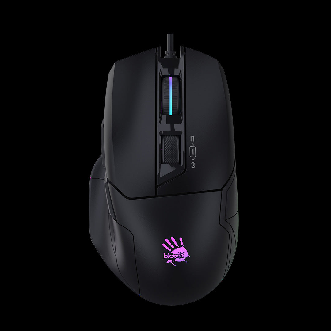 W70 Max Bloody RGB Gaming Mouse 10,000CPI,USB Black