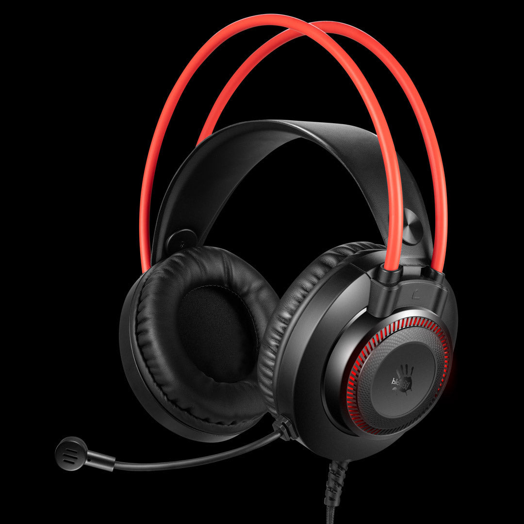 G200 Bloody Neon Hifi Gaming Headphone USB Black+RED 3.5mm for audio for light up with pc Extention Adapter