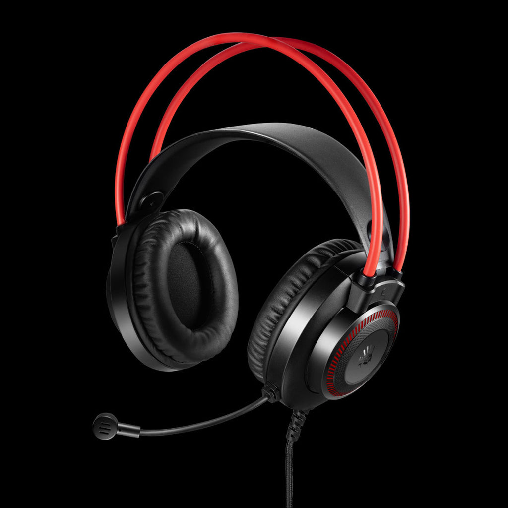 G200 Bloody Neon Hifi Gaming Headphone USB Black+RED 3.5mm for audio for light up with pc Extention Adapter