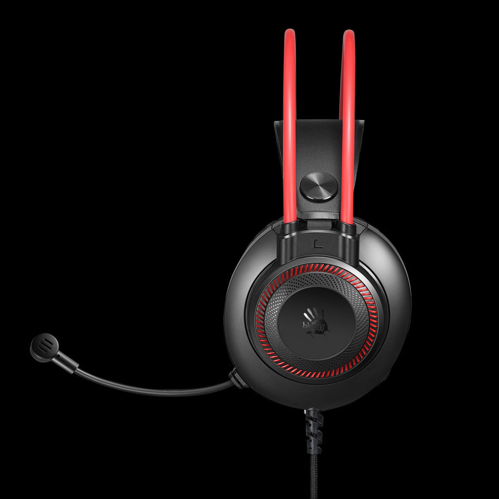 G200 Bloody Neon Hifi Gaming Headphone USB Black+RED 3.5mm for audio for light up with pc Extention Adapter