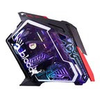 Bloody GH-30 Mid Tower Gaming Case -  5 RGB Fans Pre-Installed -  Black/Red