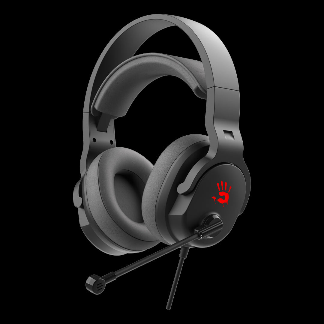 G330P Bloody Stereo Surround Sound RGB Gaming Headphone 4-Pin 3.5 mm Black With PC Extention Adapter