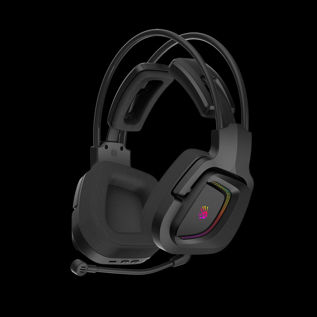 MR575 Bloody Bluetooth + 2.4GHz + Wired Multi-Mode Connection RGB Gaming Headphone Black