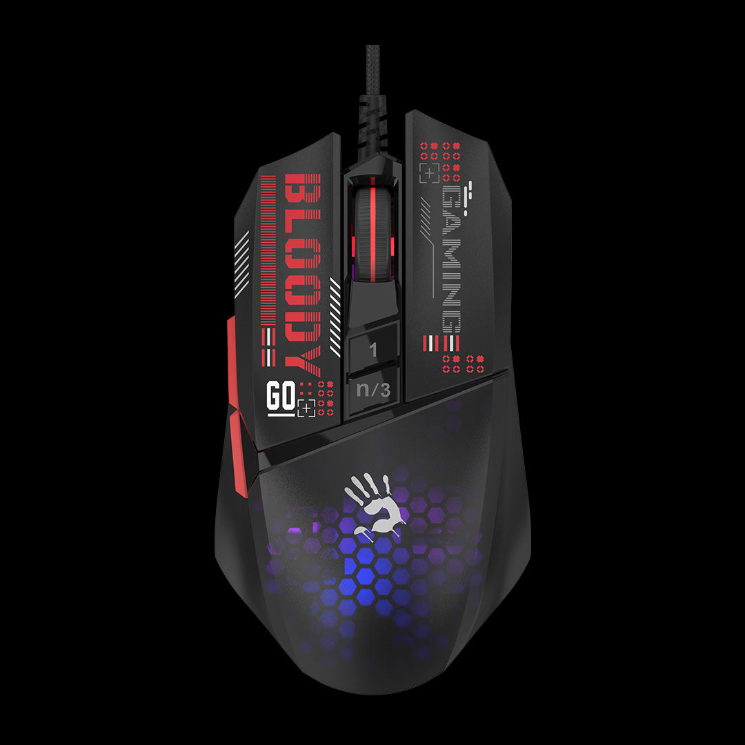 W60 Max Mini Bloody RGB Gaming Wired Mouse USB Honeycomb