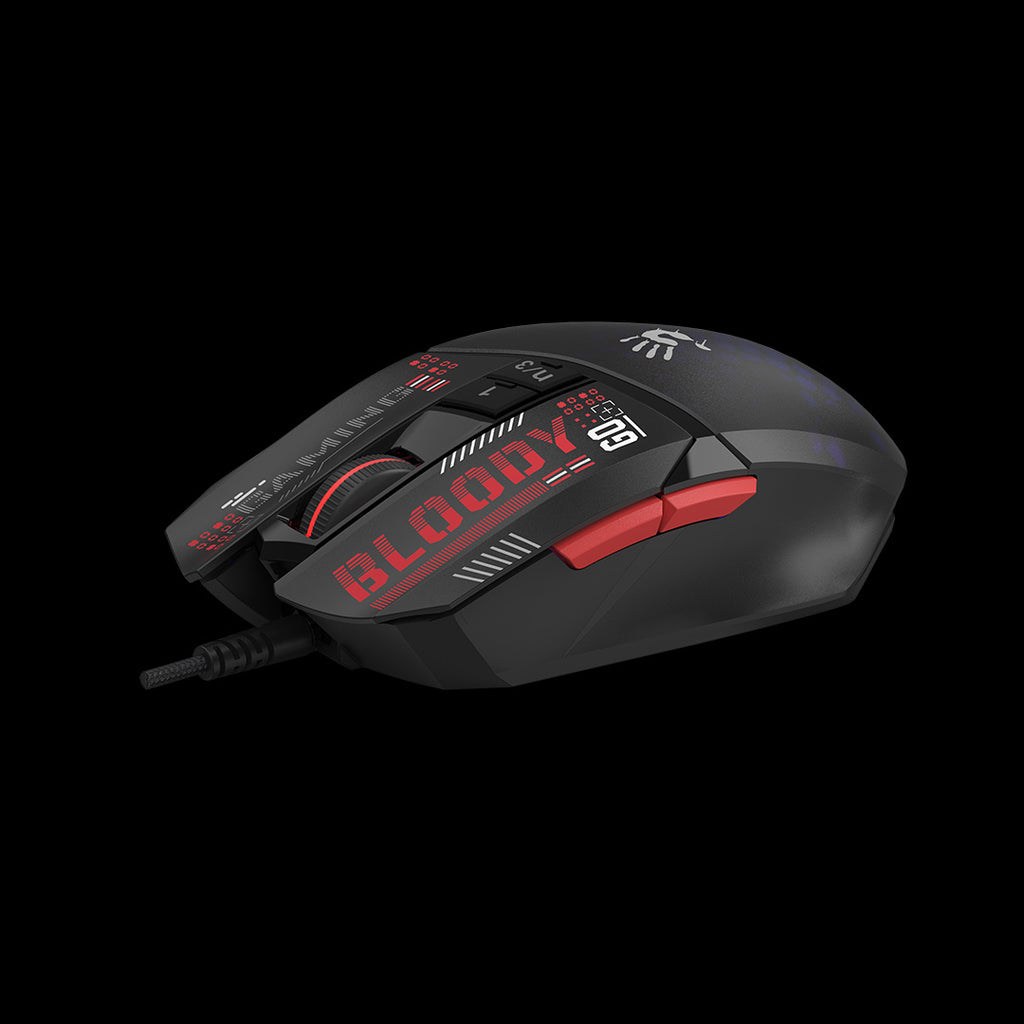 Bloody W60 Max Mini RGB Gaming Wired Mouse USB Honeycomb