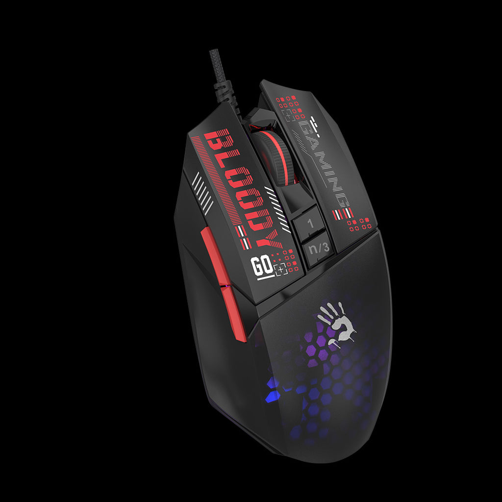 Bloody W60 Max Mini RGB Gaming Wired Mouse USB Honeycomb