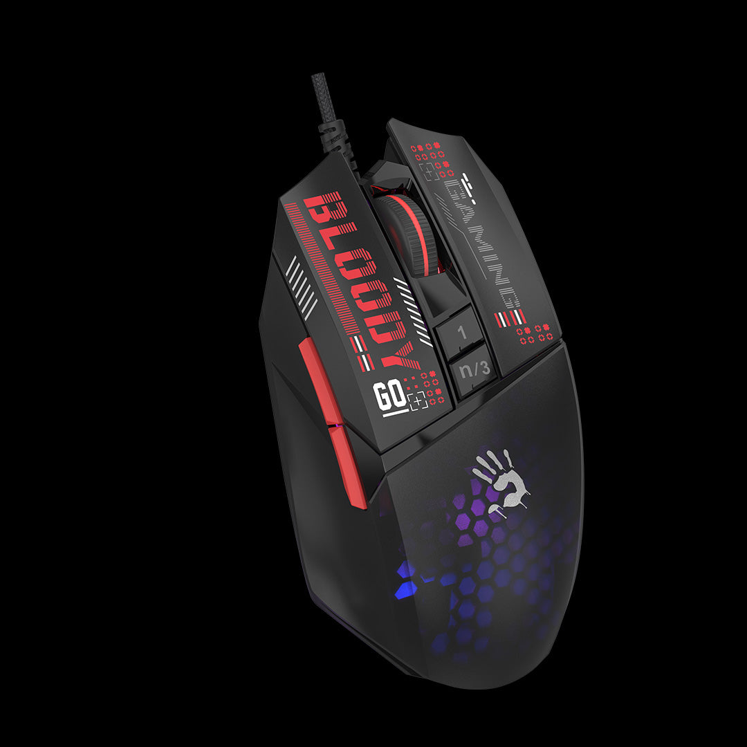 W60 Max Mini Bloody RGB Gaming Wired Mouse USB Honeycomb
