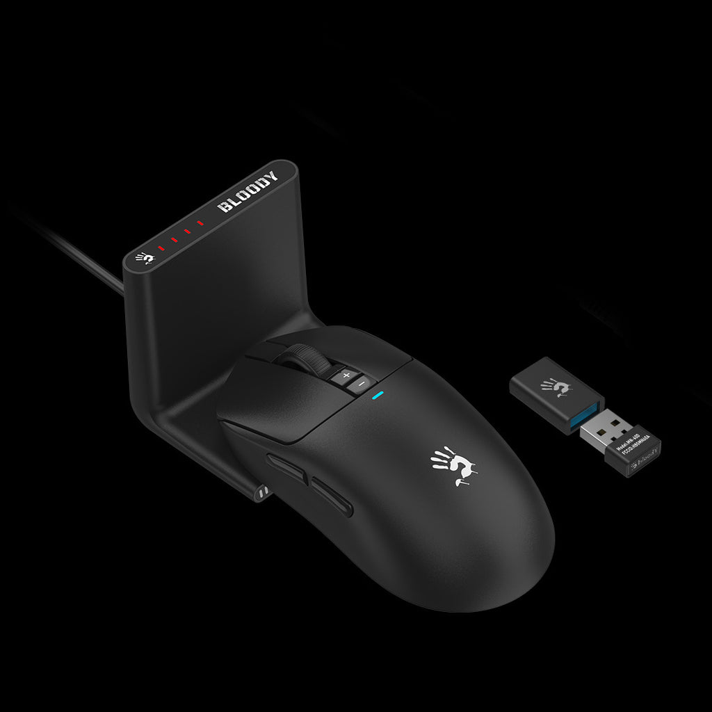 R72 Ultra Duo Bloody WaveLink Full Speed Dual Mode Wireless Gaming Mouse USB Black