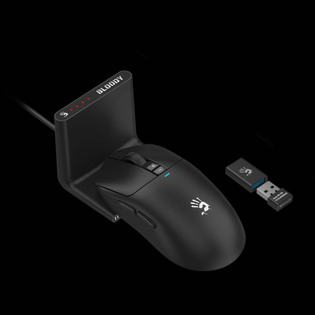 R72 Ultra Duo Bloody WaveLink Full Speed Dual Mode Wireless Gaming Mouse USB Black