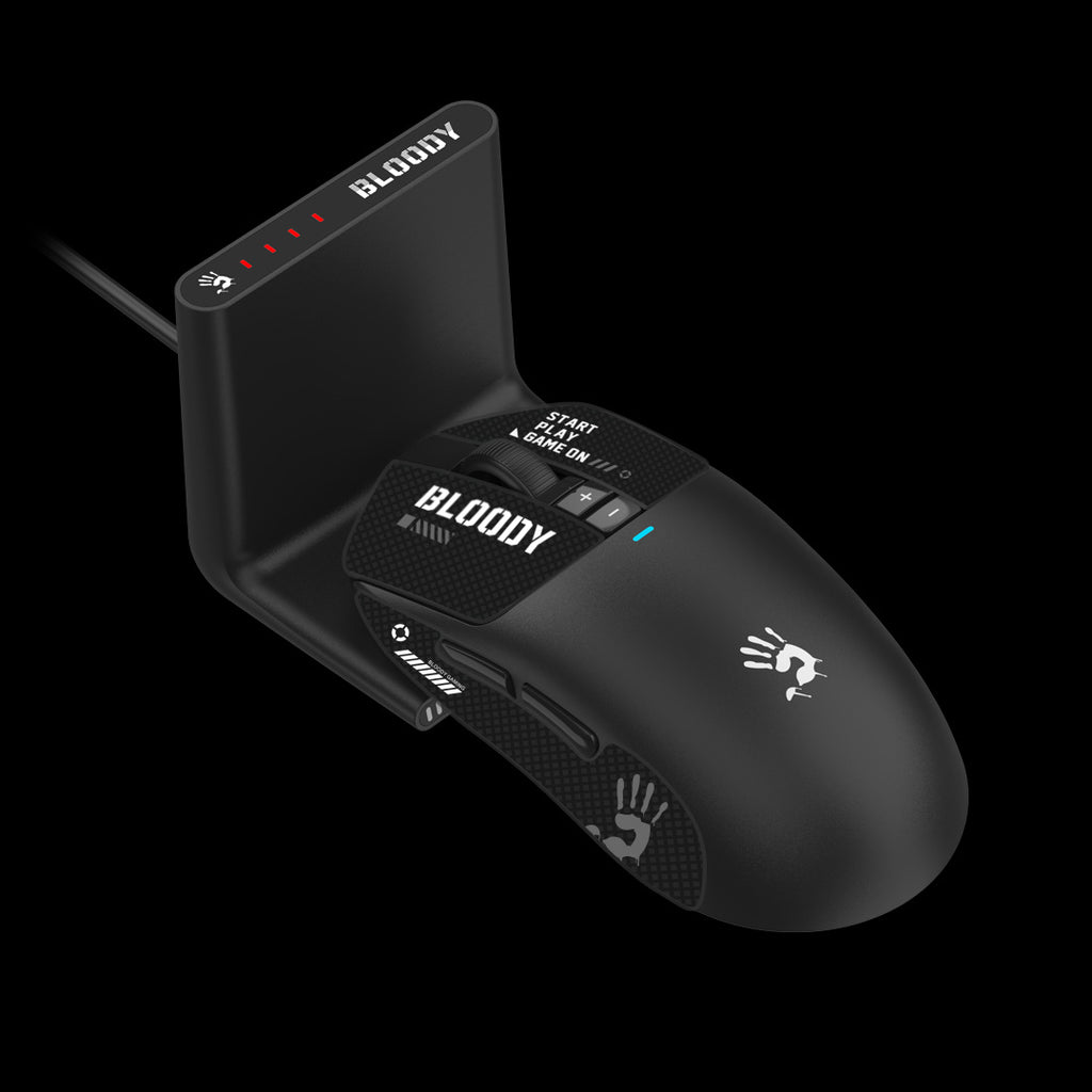 R72 Ultra Duo Bloody WaveLink Full Speed Dual Mode Wireless Gaming Mouse USB Black