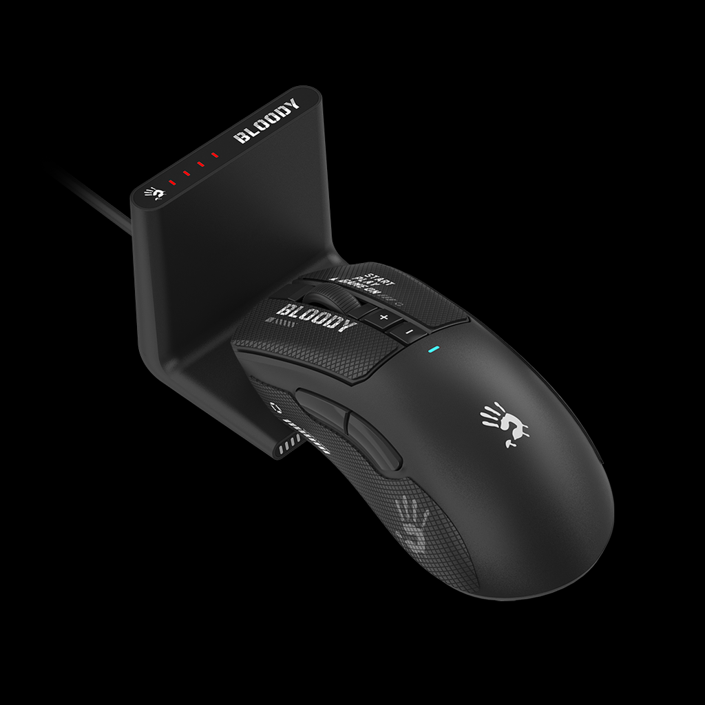 R73 Ultra Duo Bloody WaveLink Full Speed Dual Mode Wireless Gaming Mouse USB Black