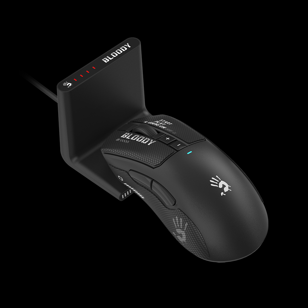 R73 Ultra Duo Bloody WaveLink Full Speed Dual Mode Wireless Gaming Mouse USB Black