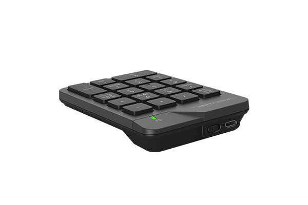 FGK21C  A4tech Fstyler 2.4G Wireless Rechargeable Numeric Keypad USB Black+Blue Receiver+Type Adapter, Grey