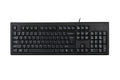 KRS-83 A4tech Comfortkey Wired Natural_A Shape Keyboard USB (Black) US Layout