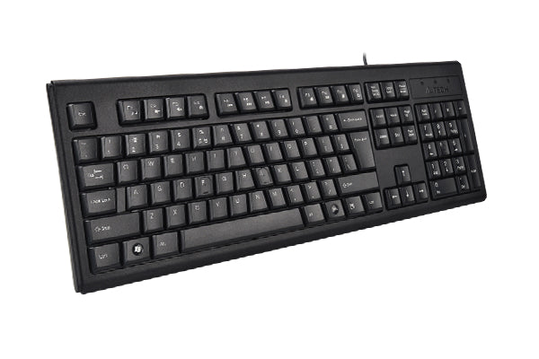 KRS-83 A4tech Comfortkey Wired Natural_A Shape Keyboard USB (Black) US Layout