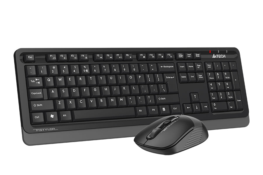 FG1010S A4tech Fstyler Wireless Combo Set ( FGK10+FG10S Silent Click) Grey, US Layout