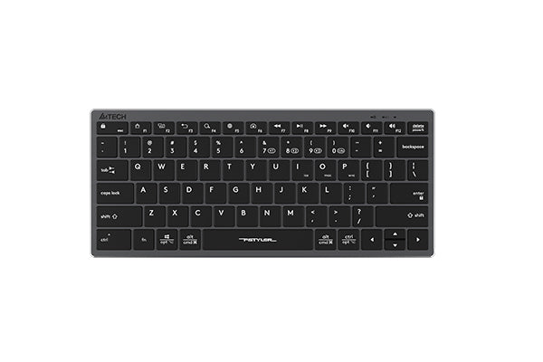 FBX51C A4tech Fstyler Bluetooth & 2.4G Scissor Switch Compact Keyboard Type C, Grey, US Layout