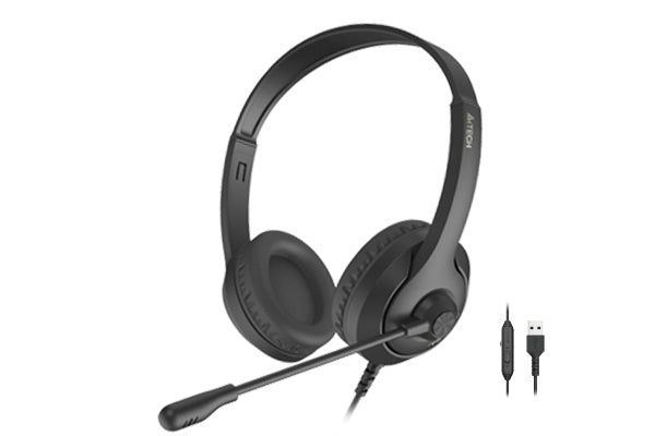 FH100U A4tech Fstyler USB Headphone Stone Black