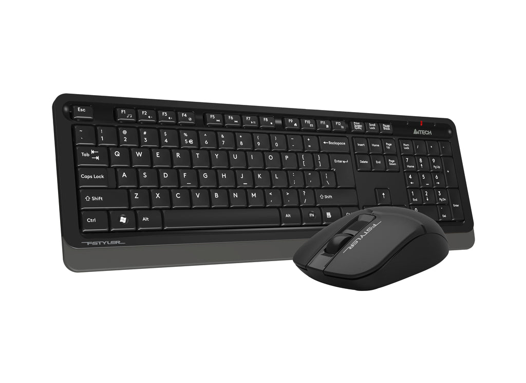 FG1012S A4tech Fstyler 2.4G Multimedia Wireless Desktop Set (FGK10+FG12S Silent Click) USB Black US Layout