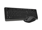FG1012S A4tech Fstyler 2.4G Multimedia Wireless Desktop Set (FGK10+FG12S Silent Click) USB Black US Layout