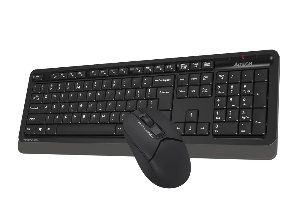 FG1012S A4tech Fstyler 2.4G Multimedia Wireless Desktop Set (FGK10+FG12S Silent Click) USB Black US Layout