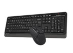FG1012S A4tech Fstyler 2.4G Multimedia Wireless Desktop Set (FGK10+FG12S Silent Click) USB Black US Layout