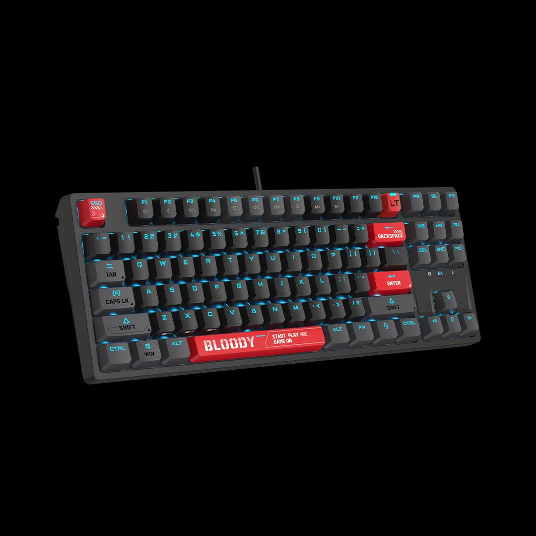 AT87 Bloody Alpha Optical Switch Mechanical Keyboard USB Bloody Red,US Layout
