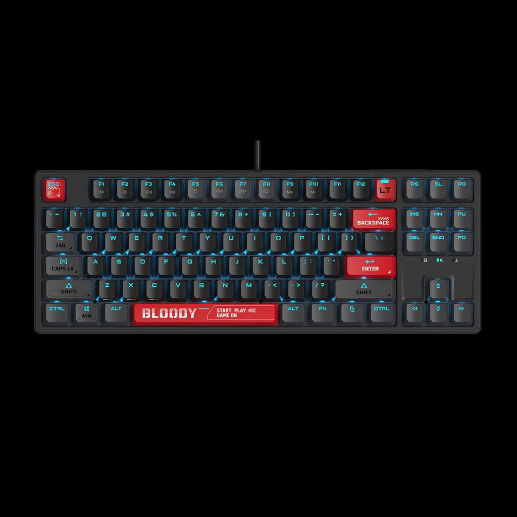 AT87 Bloody Alpha Optical Switch Mechanical Keyboard USB Bloody Red,US Layout