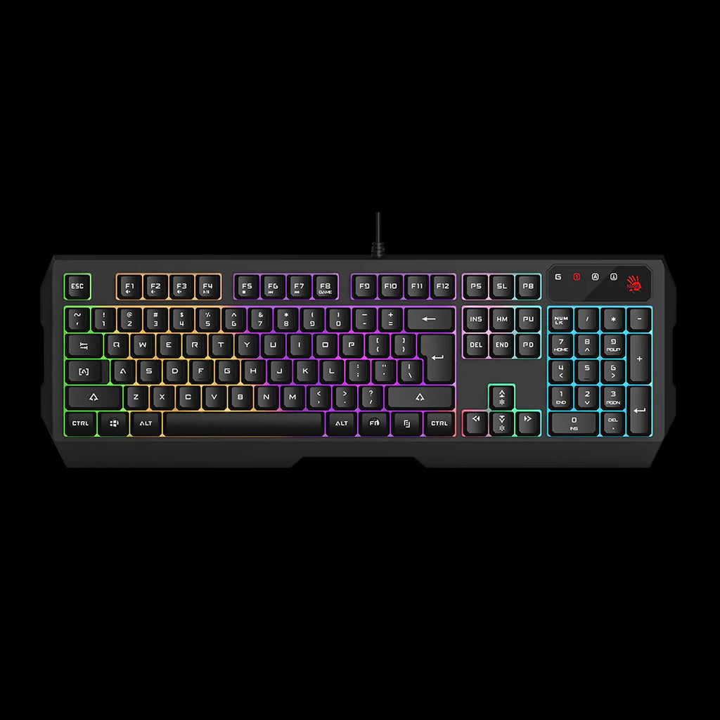 B135N Bloody Neon Illuminated Gaming Keyboard USB Black, US Layout